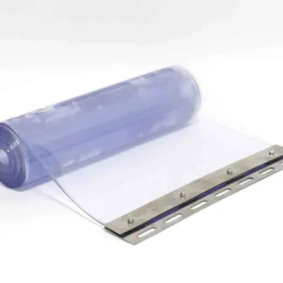 Cận cảnh tấm PVC ngăn lạnh trong suốt tiêt kiệm năng lượng