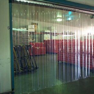 Rèm nhựa chắn điều hoà PVC lắp tại kho bảo quản do Rèm Quốc Huy thi công