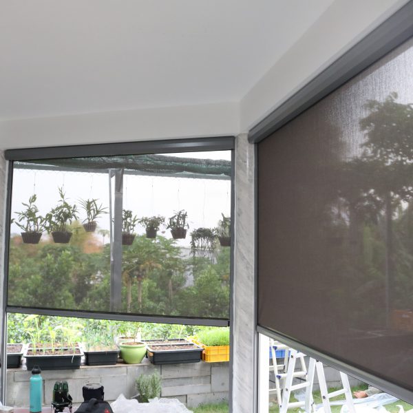 rèm vải cao cấp khung nhôm sơn tĩnh điện phù hợp nhà hiện đại