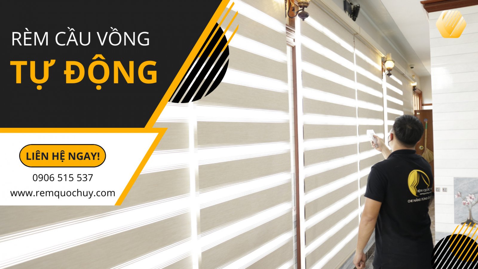 Rèm cầu vồng motor Somfy cao cấp nhập khẩu châu Âu