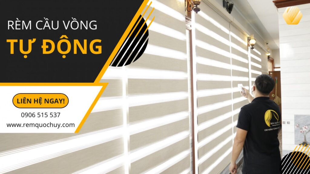 Rèm cầu vồng motor Somfy cao cấp nhập khẩu châu Âu