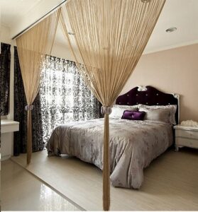 Rèm sợi đẹp nhiều màu sắc cho không gian hiện đại