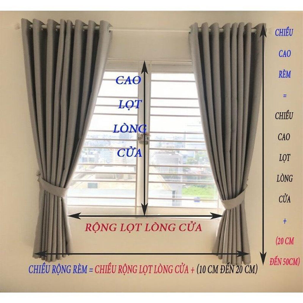 Hướng dẫn cách tính vải may rèm cửa chính xác