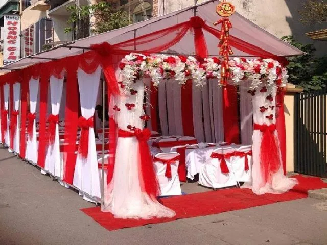 Rèm đám cưới thiết kế riêng cho không gian tiệc cưới
