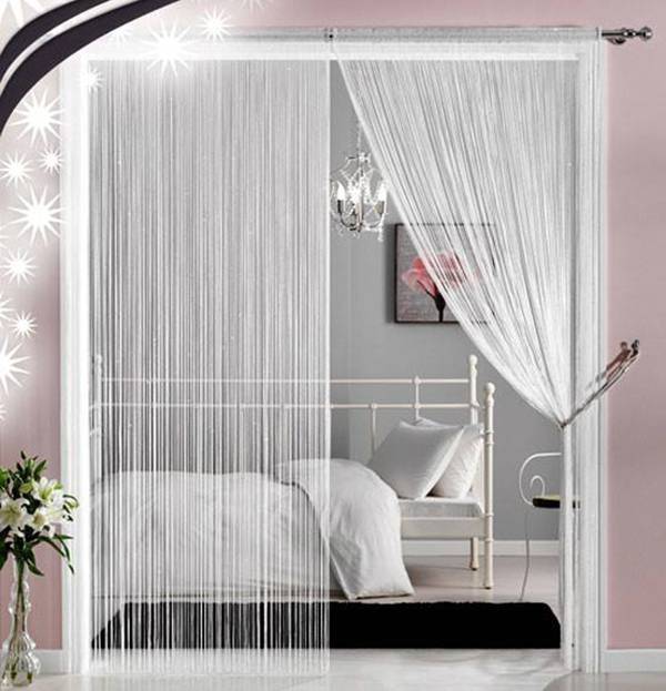 Rèm sợi đẹp trang trí phòng ngủ thêm ấm cúng