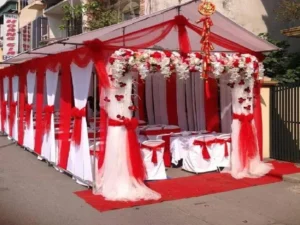 Rèm đám cưới thiết kế riêng cho không gian tiệc cưới