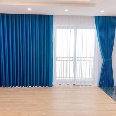 Mẫu rèm màu xanh lá nhẹ tạo cảm giác tươi mát