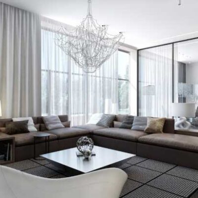 Rèm 2 lớp cao cấp với lớp voan mềm mại và lớp vải chống nắng