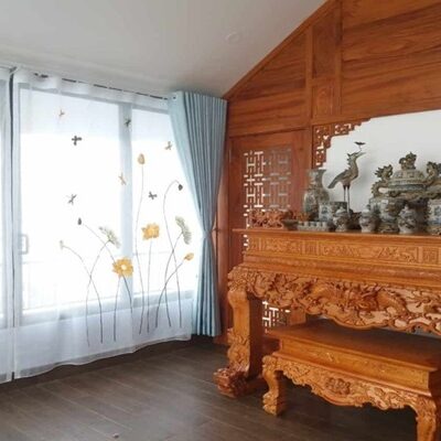 Rèm che bàn thờ trang nghiêm