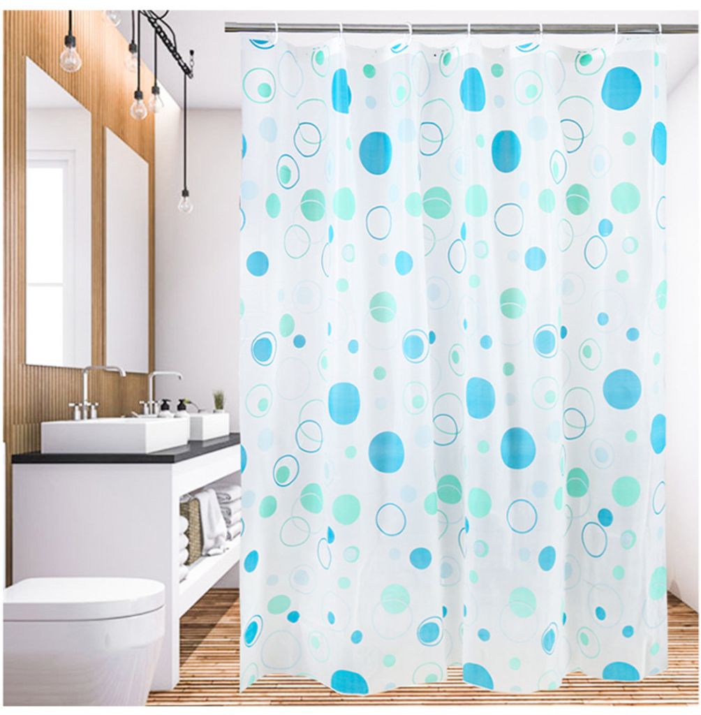 Màn chống nước phòng tắm màu trắng chất liệu PVC cao cấp, chống ẩm mốc hiệu quả