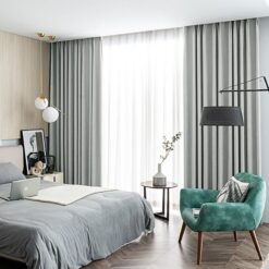 Rèm cửa màu xám hiện đại