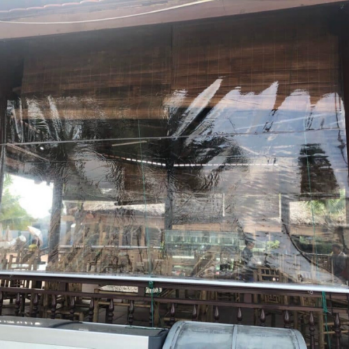 Rèm nhựa cuốn trong suốt ngăn thất thoát nhiệt