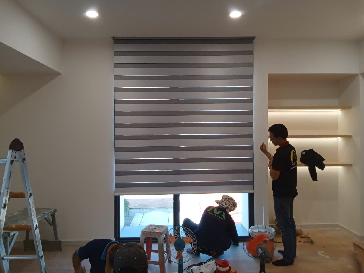 Thi công rèm cửa cầu vồng tại nhà phố – Gọn gàng