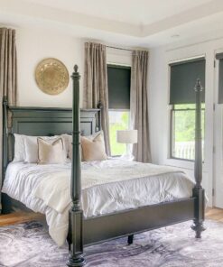 Mẫu rèm cửa ra vào phòng ngủ kết hợp voan 2 lớp