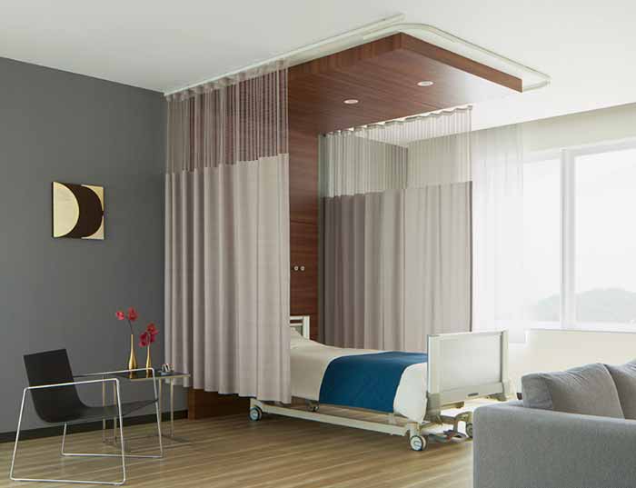 Mẫu rèm y tế PVC ngăn giường bệnh sạch sẽ, an toàn