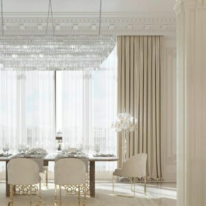 Rèm cửa sổ vải gấm màu nâu trầm