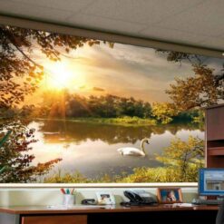 Rèm cuốn tranh cửa sổ in họa tiết 3D