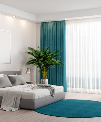 Rèm phòng ngủ màu pastel tạo không gian thư giãn