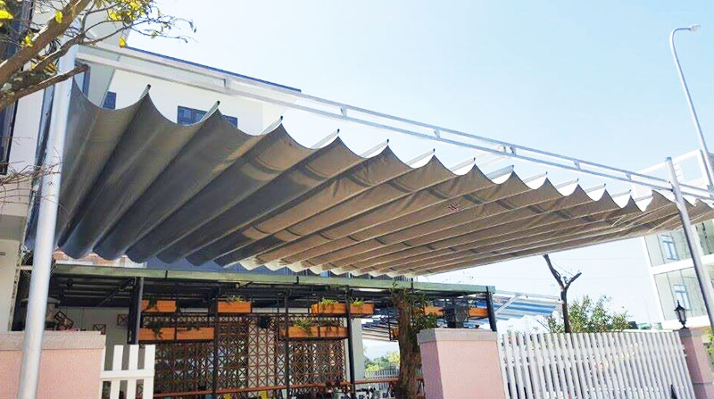 mái che nắng ngoài trời di động lắp đặt nhanh chóng