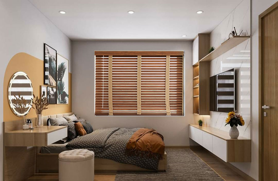 mẫu rèm cửa sổ phòng ngủ đẹp với họa tiết hoa nhẹ nhàng