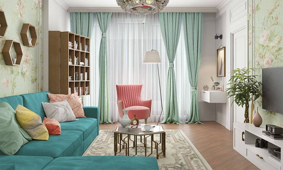 Không gian đẳng cấp với rèm cửa phòng khách sang trọng 2 lớp