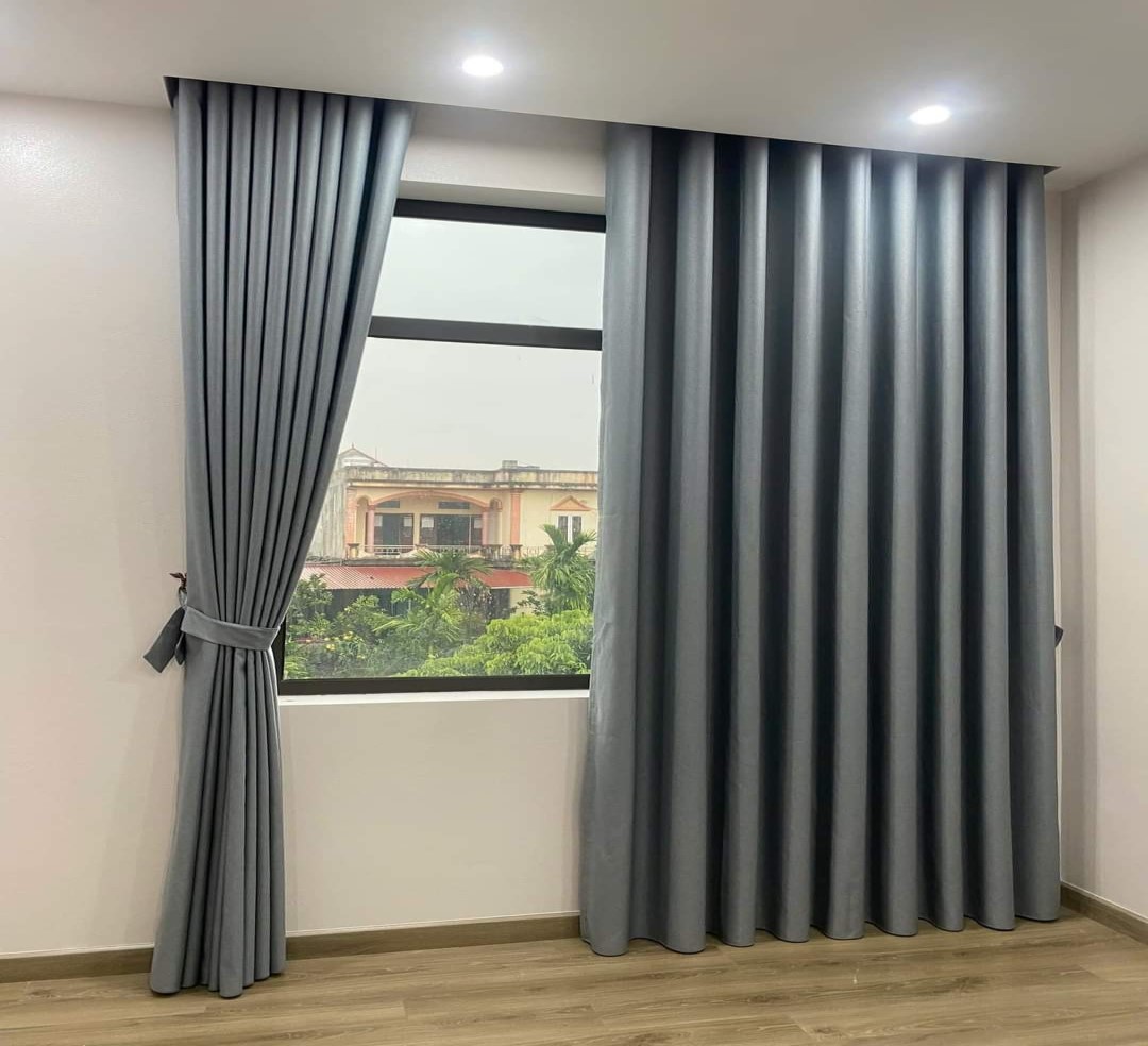 Khe rèm trần thạch cao tích hợp rèm điện tự động