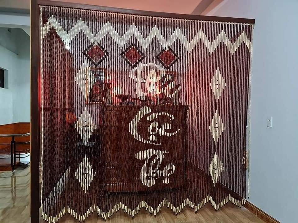Rèm hạt gỗ cao cấp cho spa sang trọng