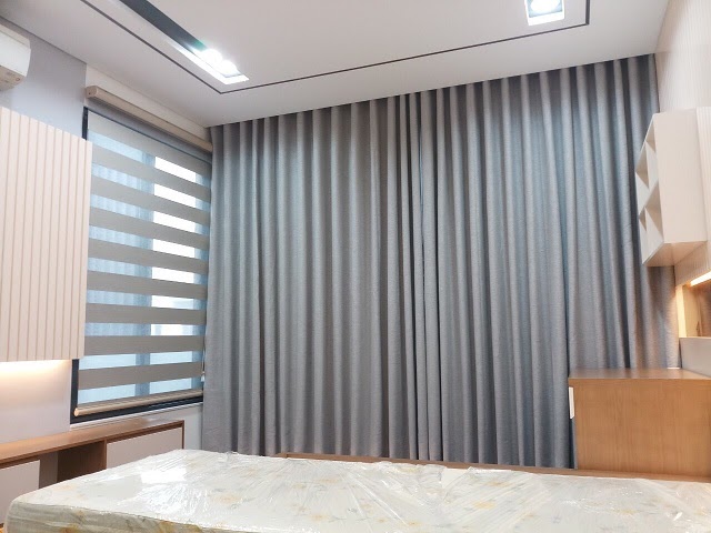Rèm vải 1 lớp nhẹ nhàng cho phòng ngủ thoáng mát