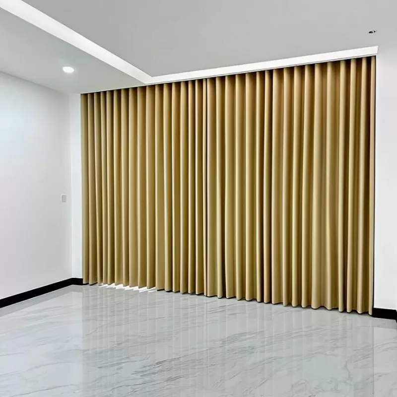Rèm vải bố màu trầm mang phong cách tối giản
