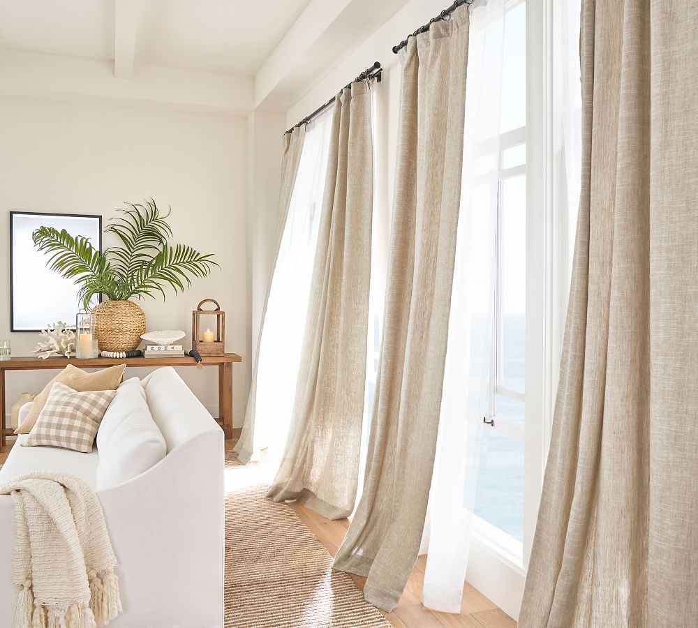 rèm cửa vải linen mộc mạc