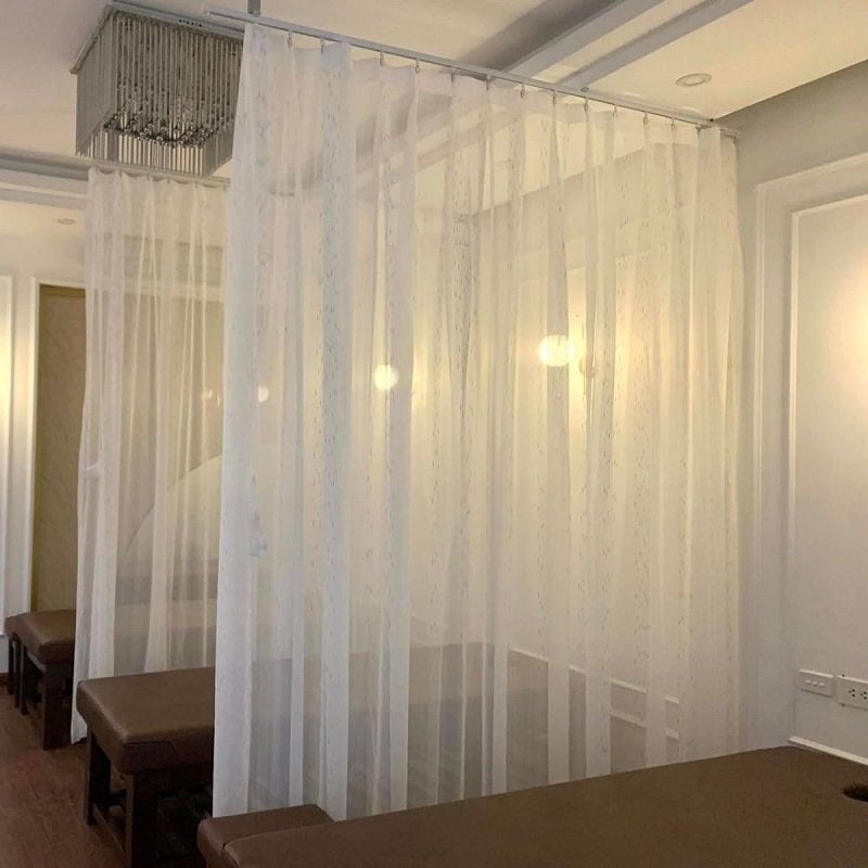 thiết kế rèm vải voan trắng phong cách châu Âu sang trọng