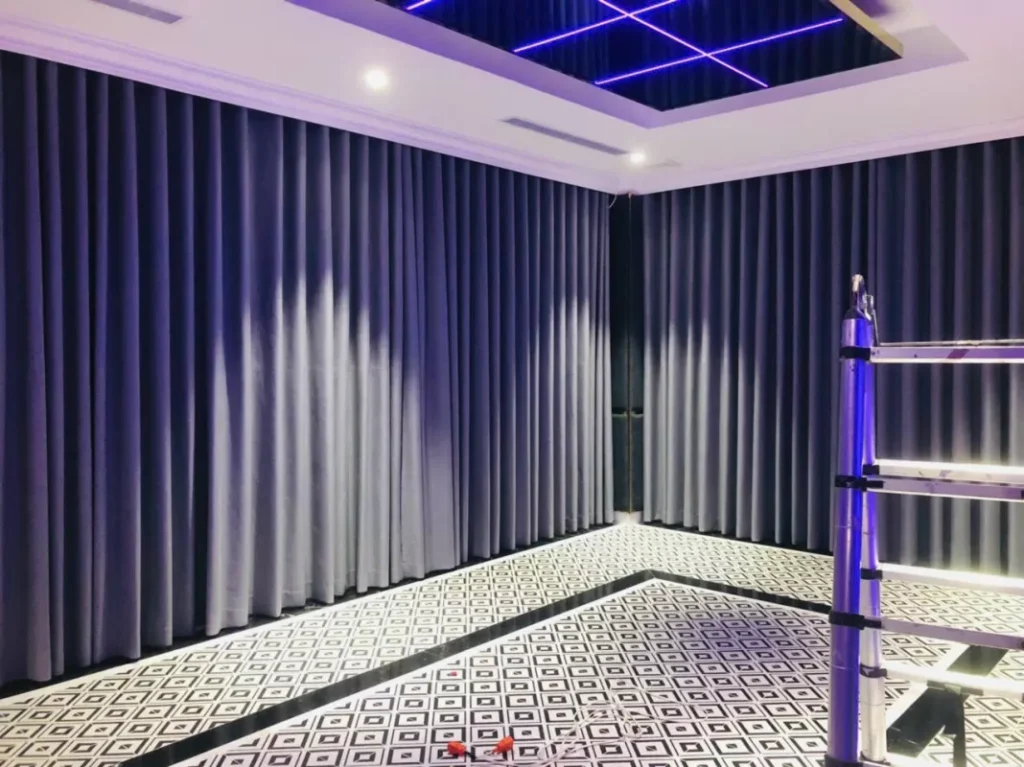 Hình minh họa rèm cách âm chuyên dụng hiện đại