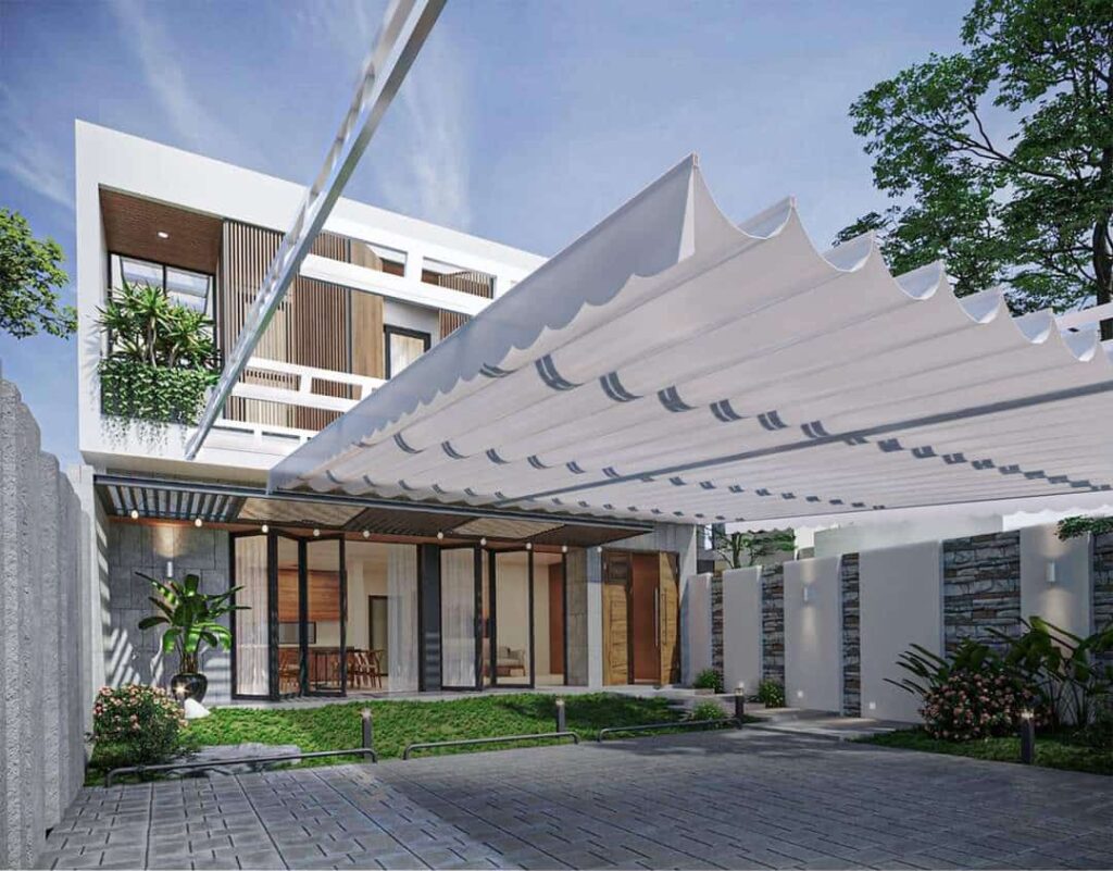 Lắp đặt mái hiên ngoài trời tiện lợi