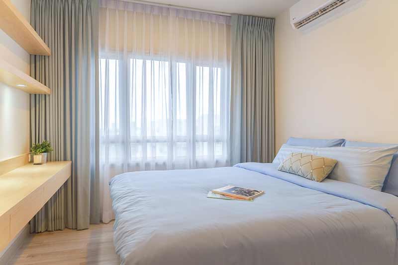 Rèm 2 lớp màu ghi phong cách tối giản