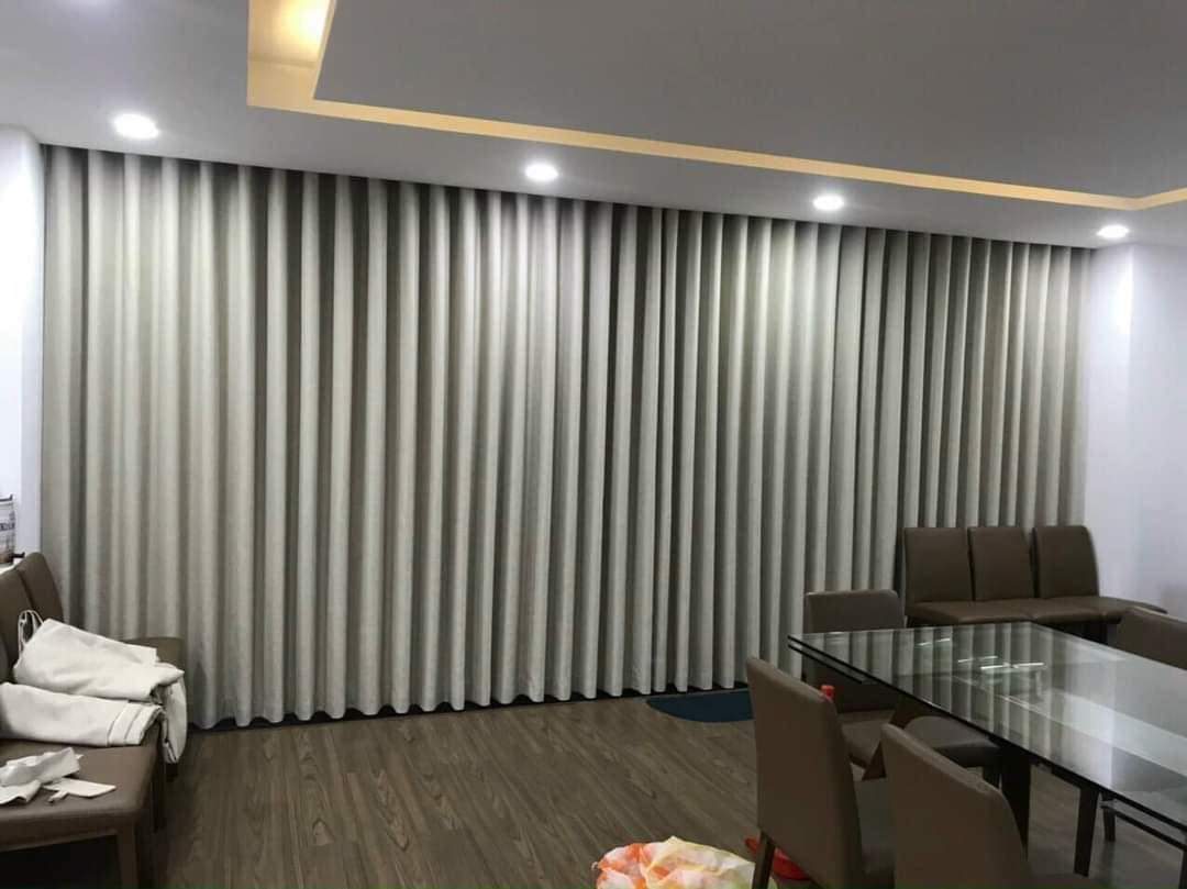 Rèm vải định hình giữ nếp chuẩn cho phòng khách cao cấp