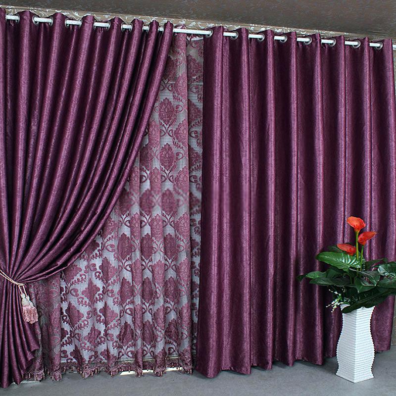 Rèm vải màu tím sang trọng cho không gian nghệ thuật