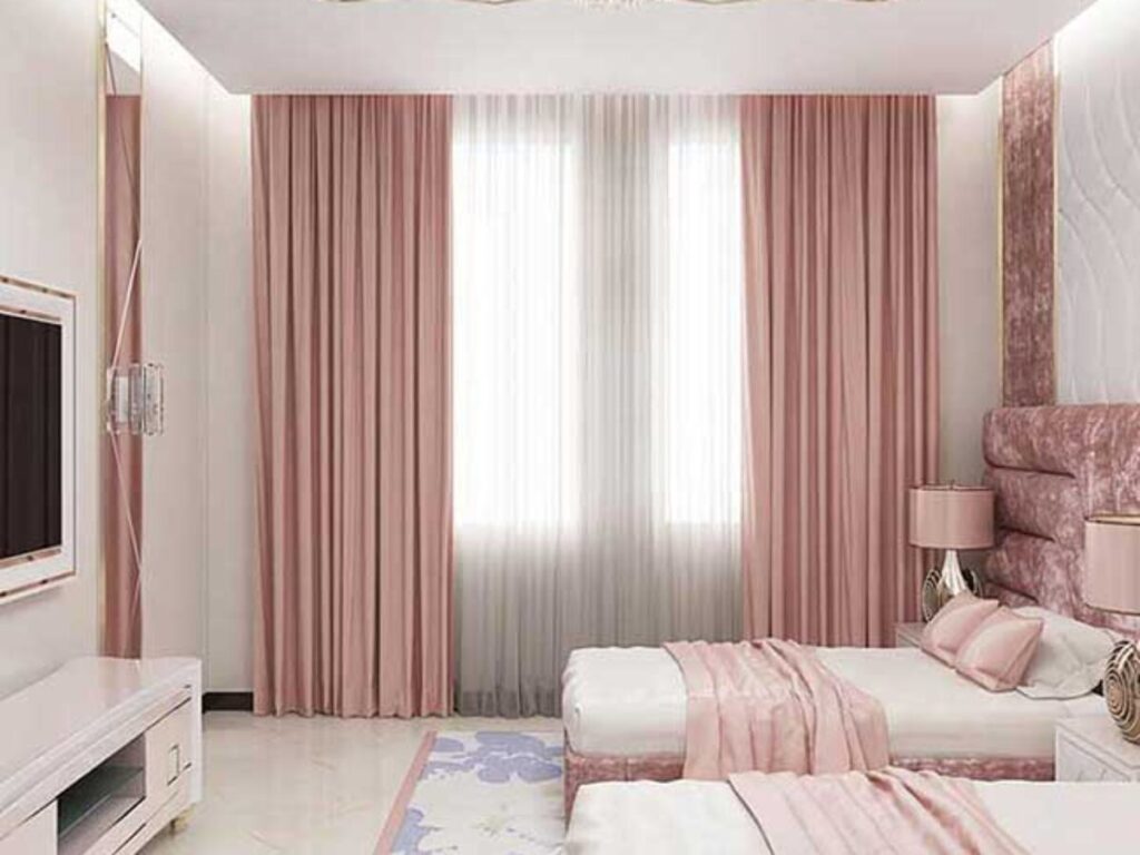 rèm hàn quốc 2 lớp với lớp voan mỏng nhẹ bên trong