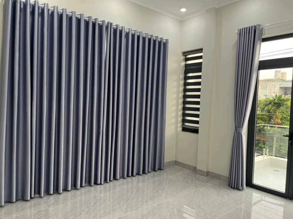 Rèm vải 1 lớp mỏng nhẹ cho cửa sổ phòng ngủ