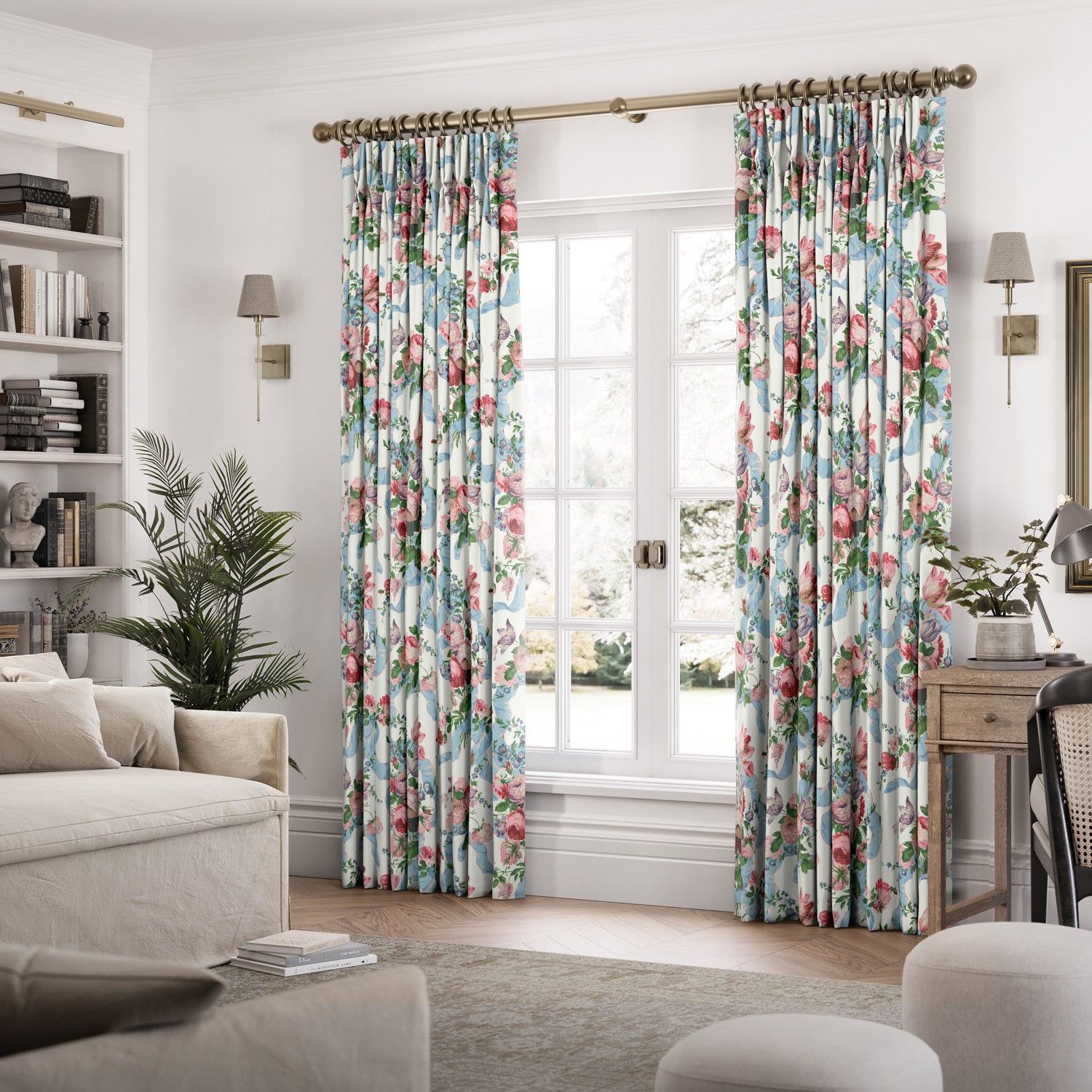 Chất liệu vải may rèm vintage phù hợp trang trí phòng khách