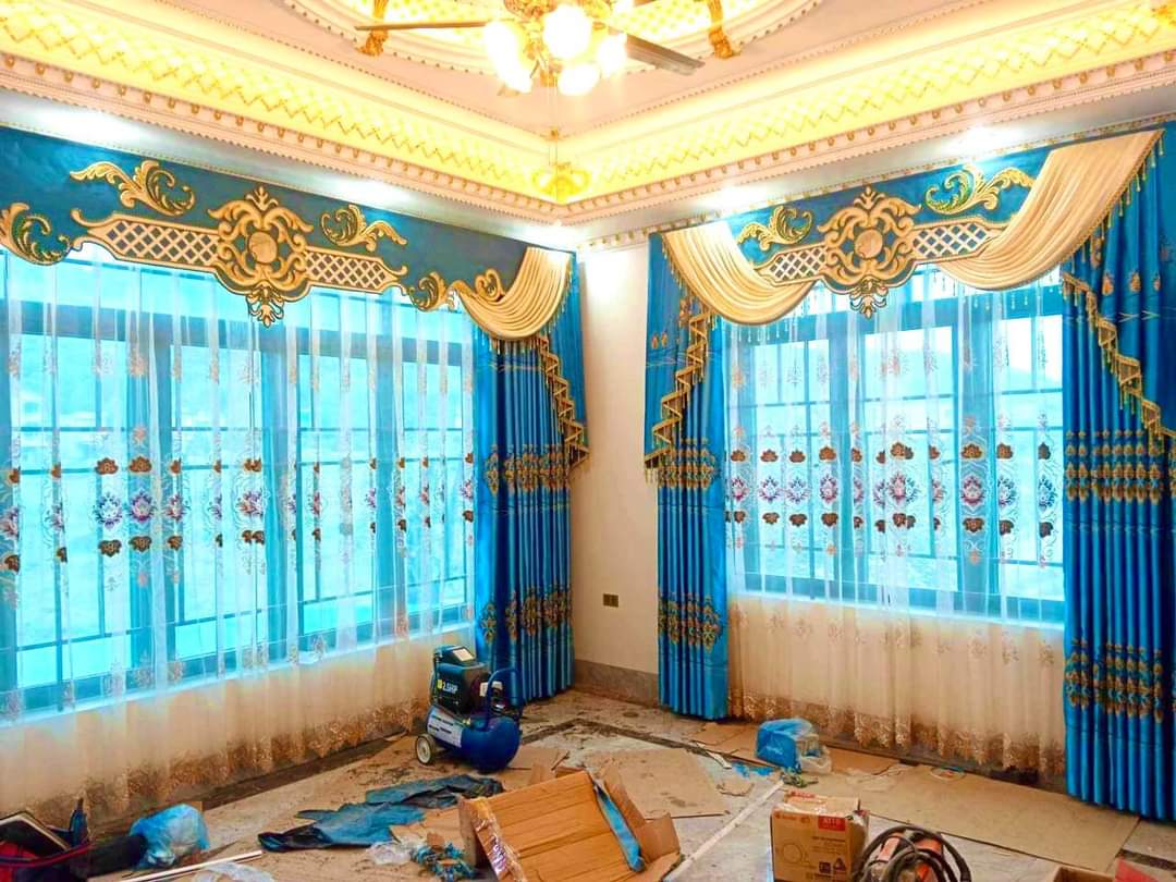 Mẫu rèm cao cấp cho biệt thự phong cách tân cổ điển