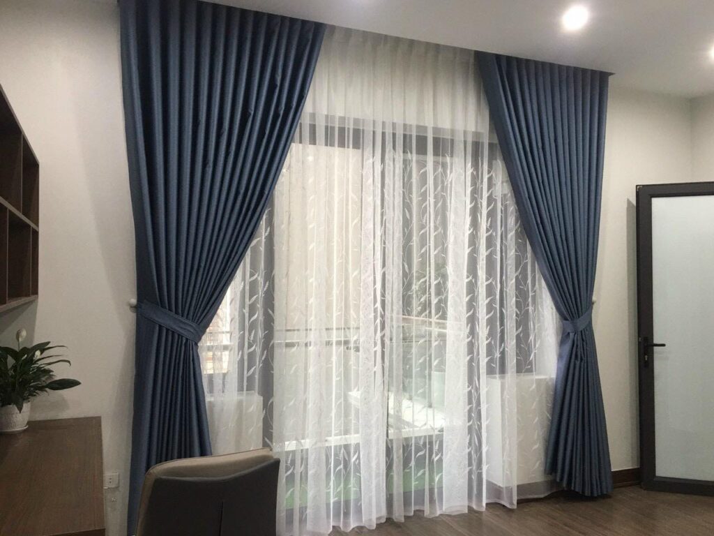 Rèm 2 lớp cao cấp cản sáng 100% cho phòng ngủ yên tĩnh
