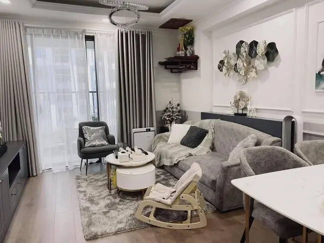 Rèm 2 lớp cao cấp nhập khẩu Hàn Quốc thiết kế hiện đại
