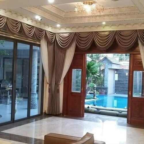 Rèm vải cao cấp cho biệt thự hiện đại với thiết kế tinh tế và sang trọng