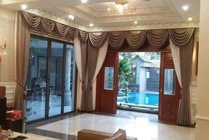 Rèm vải cao cấp cho biệt thự hiện đại với thiết kế tinh tế và sang trọng