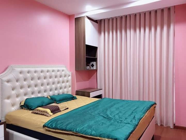 Rèm vải pastel chống nắng nhẹ, tạo không gian yên bình cho phái nữ