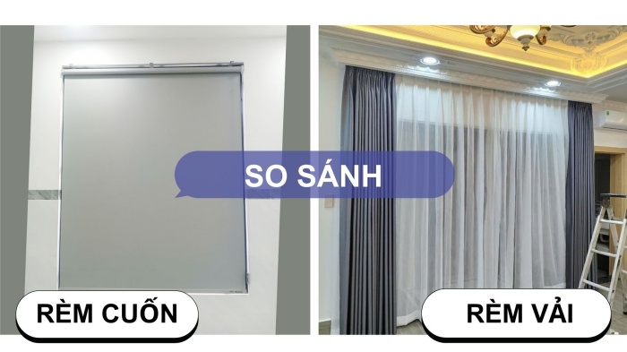 So sánh ưu nhược điểm rèm cuốn và rèm vải trong không gian sống hiện đại