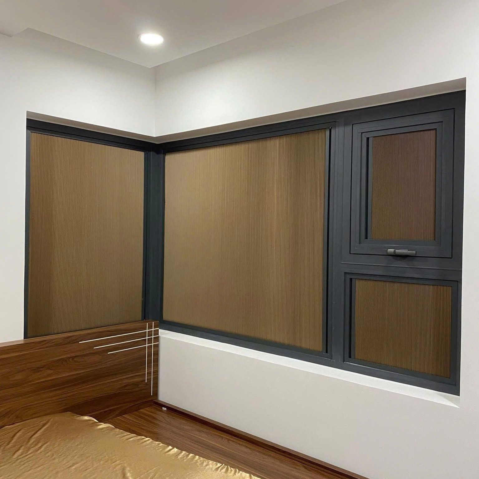 Mẫu rèm tổ ong khung nhôm sơn tĩnh điện cho cửa sổ hiện đại