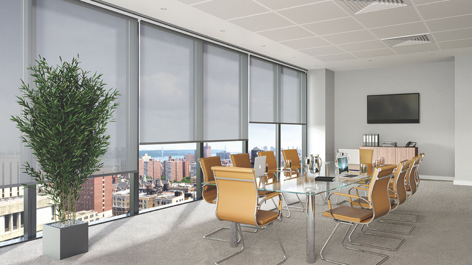 Mẫu rèm văn phòng cho studio sáng tạo hỗ trợ ánh sáng chuyên nghiệp