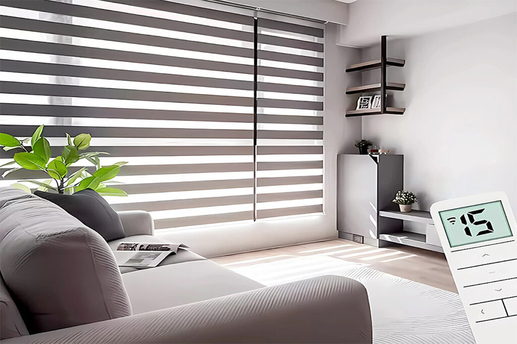 Rèm cầu vồng điện tử tích hợp nhà thông minh hiện đại