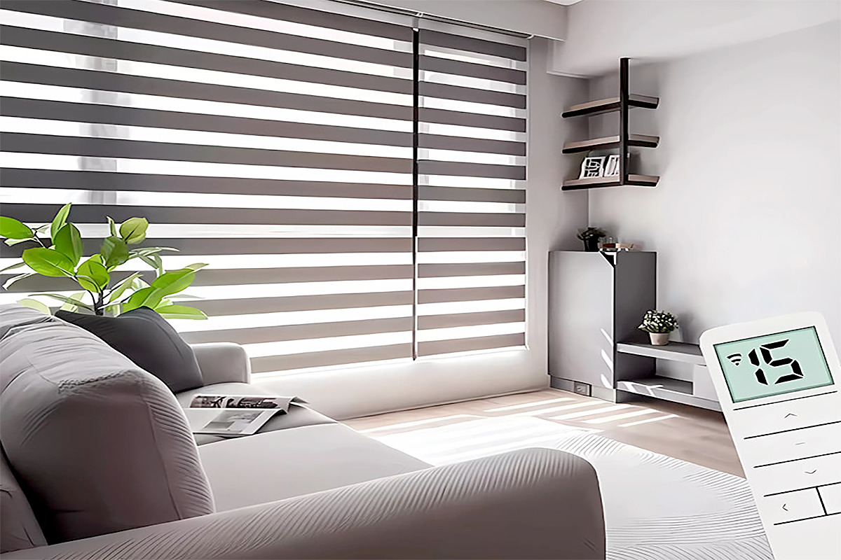 Rèm cầu vồng điện tử tích hợp nhà thông minh hiện đại